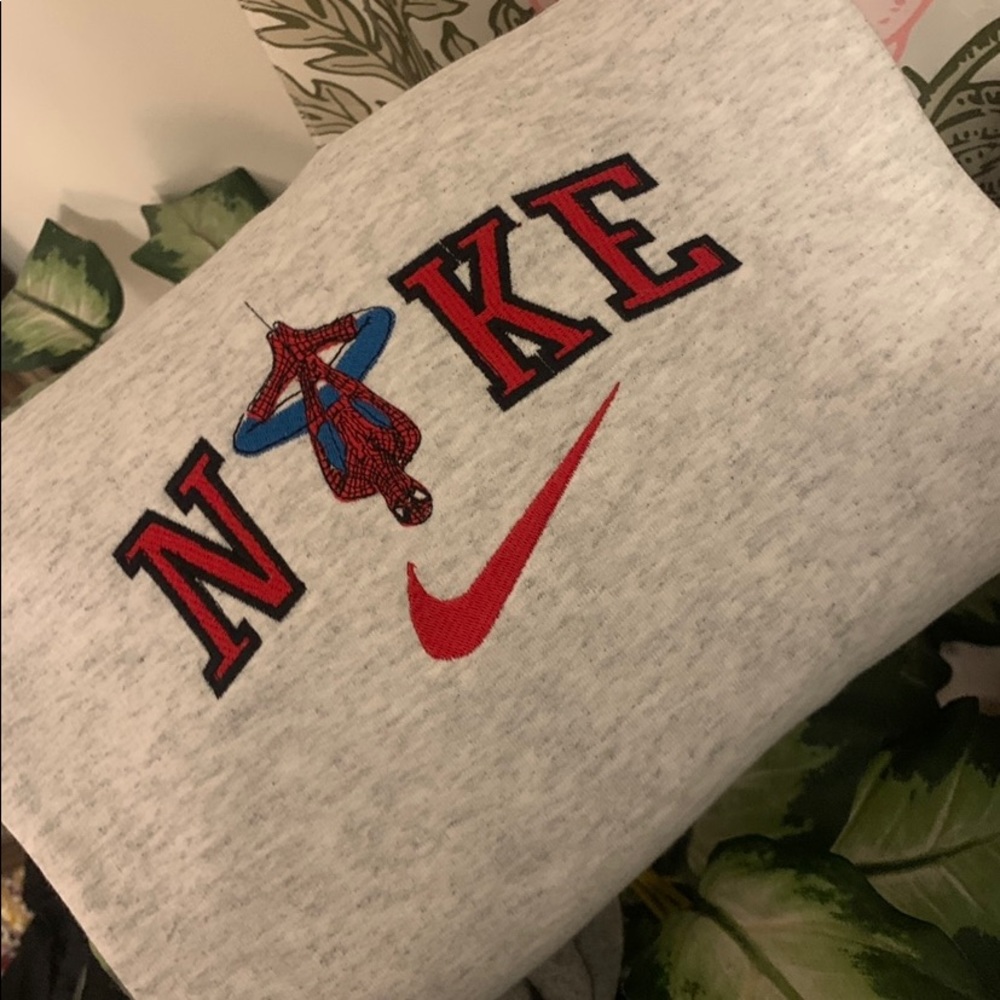 Spider-man Nike Crewneck Sweatshirt Ash Grey